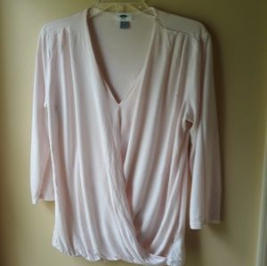 Light pink wrapped blouse